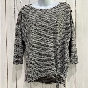 NWT NewYork Laundry Gray/Black Doloman Quarter-Length Sleeve Sz. S